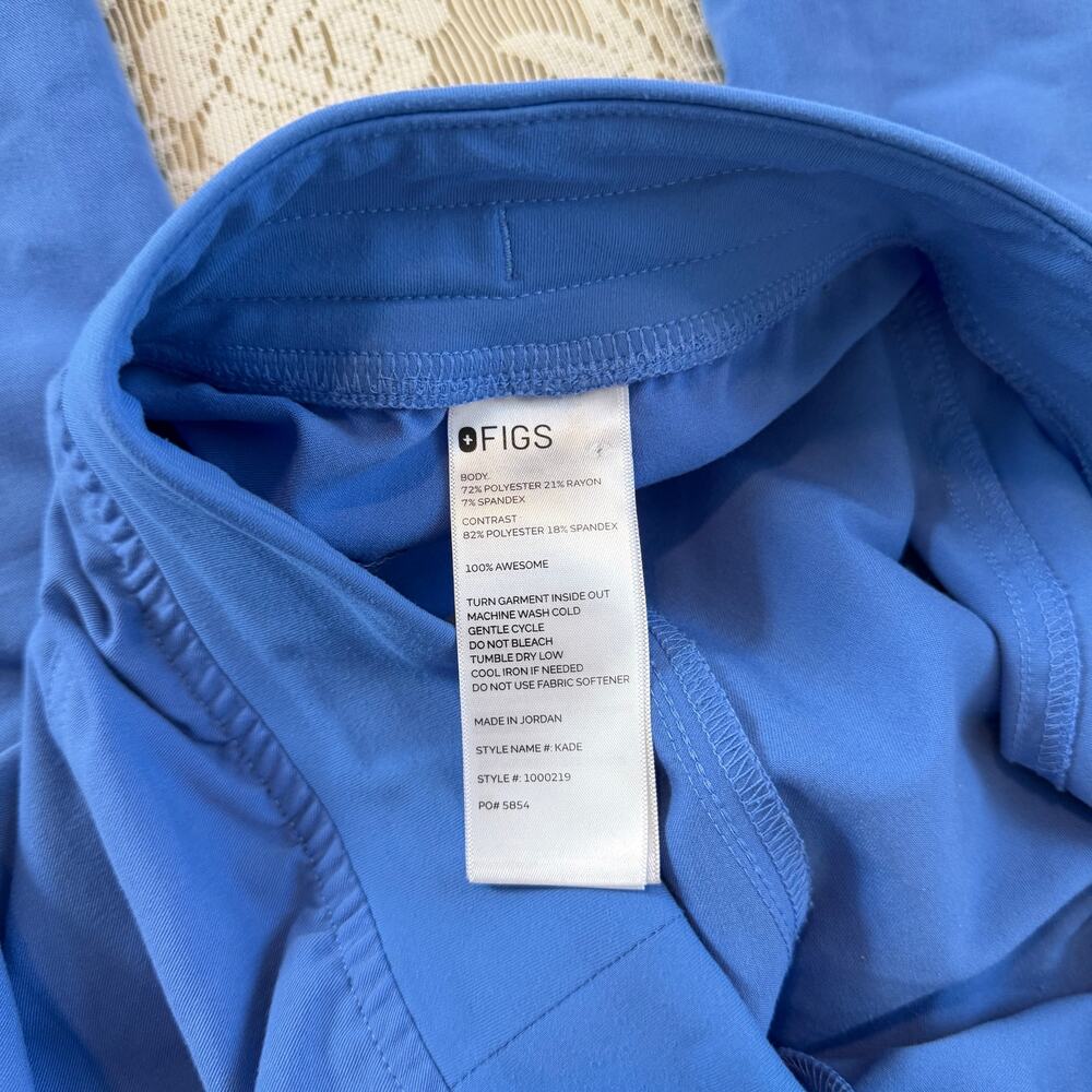 FIGS Technical Collection Blue Scrub Set Top XXL Pants XL Petite - Picture 5 of 5